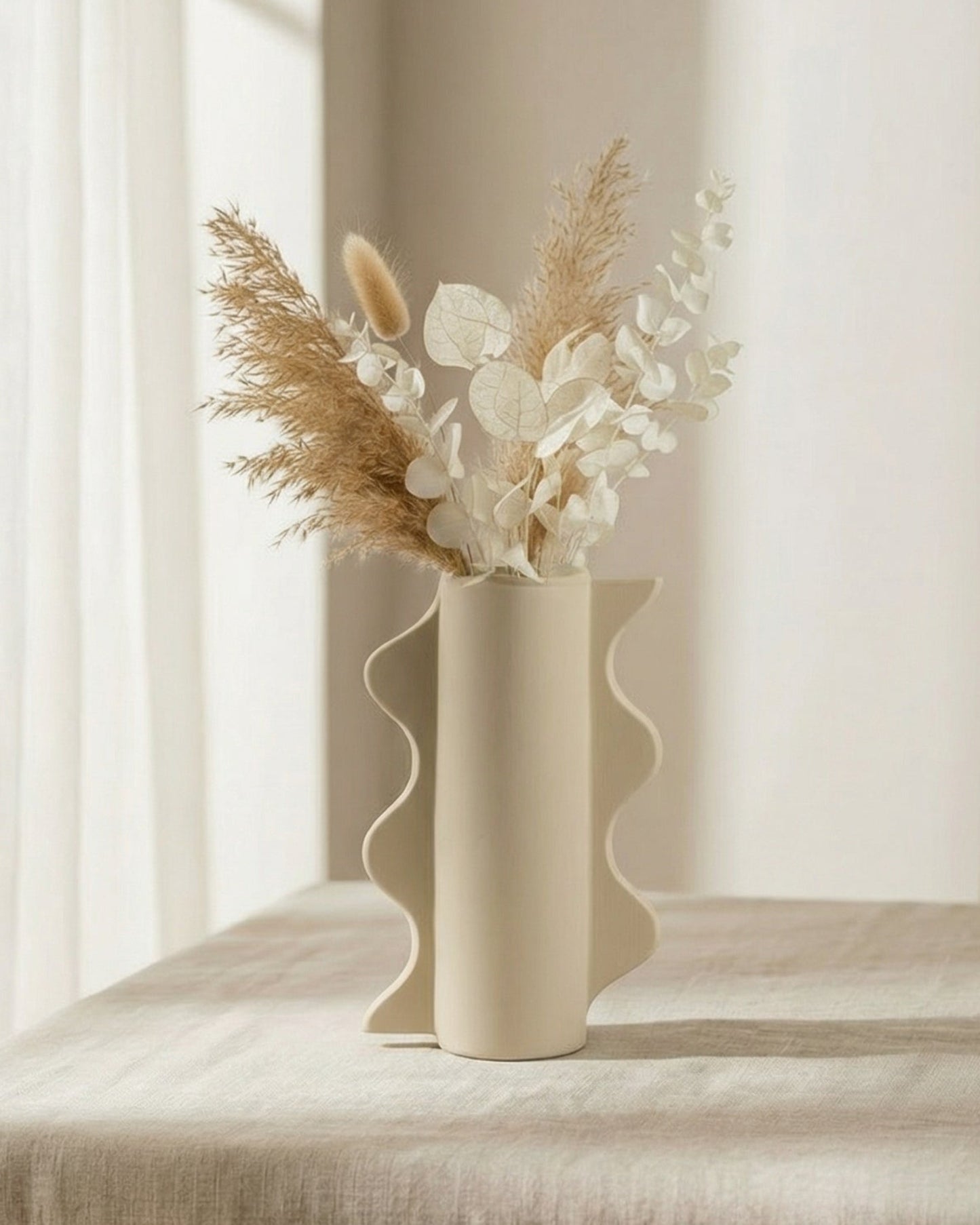 WAVY PILLAR VASE