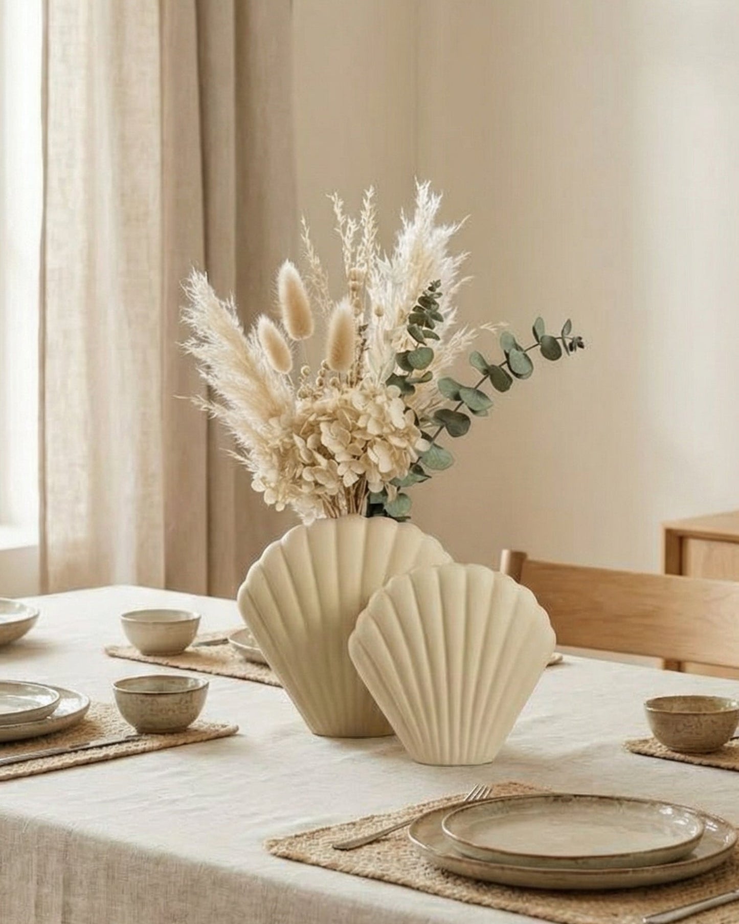SCALLOPED SELL VASE
