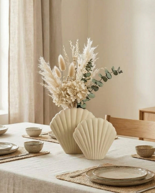 SCALLOPED SELL VASE